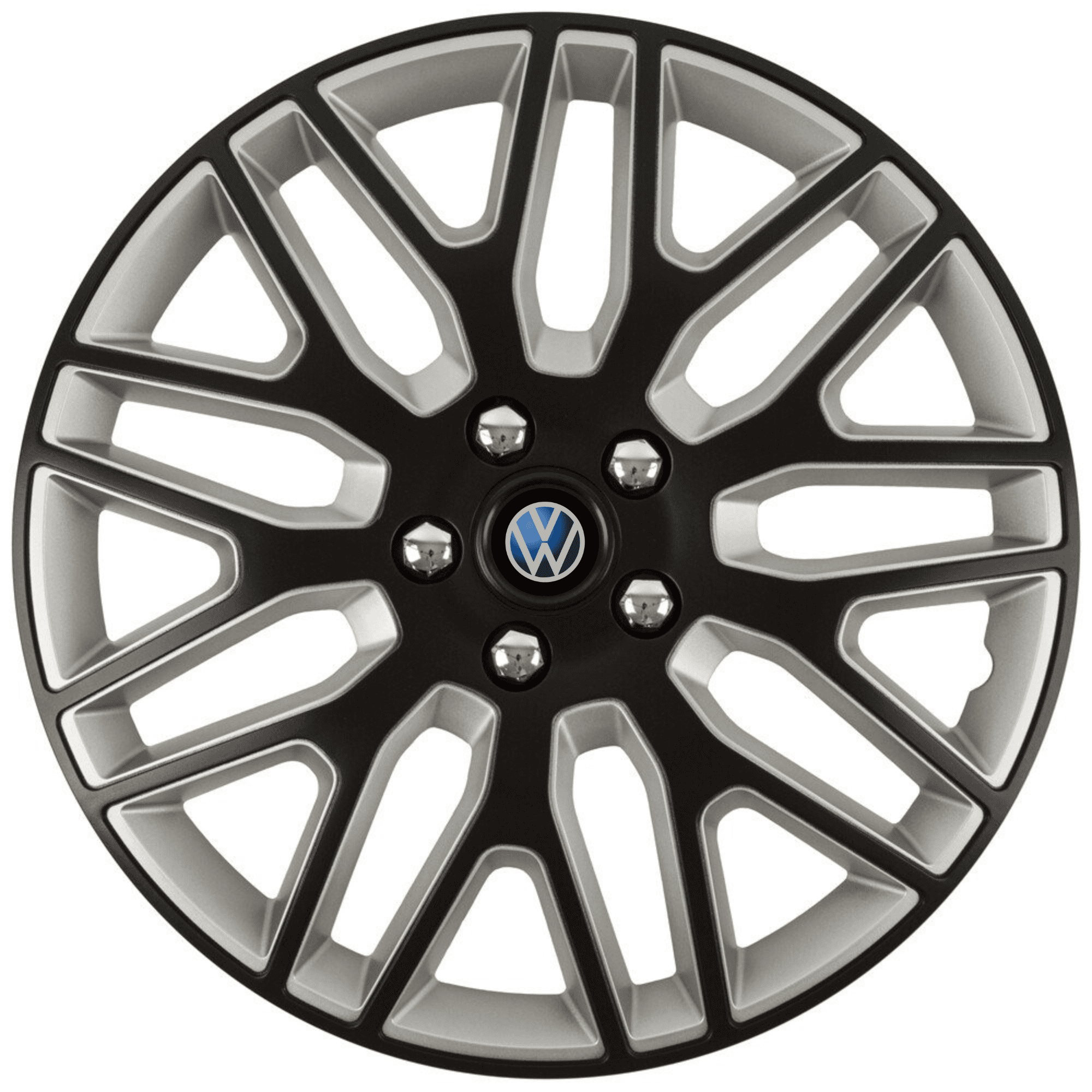 Set 4 Capace Roti 15 inchi (R15) Best Alb-Negru, Compatibile Cu Volkswagen