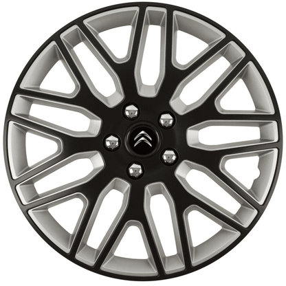Set 4 Capace Roti 15 inchi (R15) Dakar Negru-Gri, Compatibile Cu Citroen