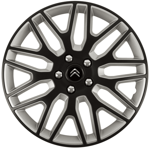 Set 4 Capace Roti 15 inchi (R15) Dakar Negru-Gri, Compatibile Cu Citroen