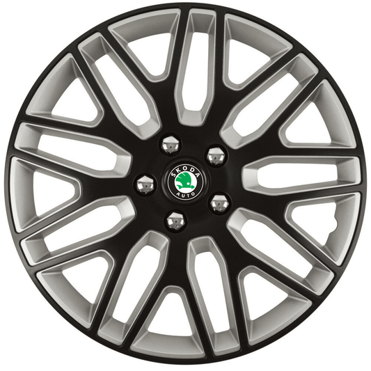 Set 4 Capace Roti 16 inchi (R16) Dakar Negru-Gri, Compatibile Cu Skoda