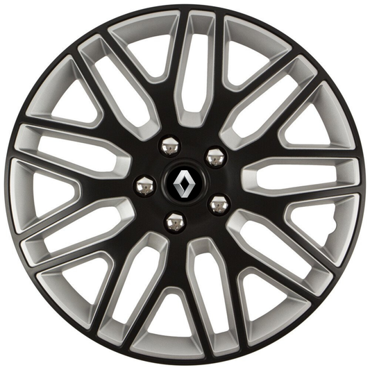 Set 4 Capace Roti 17 inchi (R17) Dakar Negru-Gri, Compatibile Cu Renault