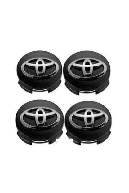 Toyota Set 4 capace jante 62mm Toyota, Negru
