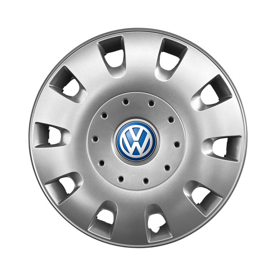 Set 4 capace roti 15 inchi (R15) compatibile Volkswagen, Model - 304, Sigla Albastra