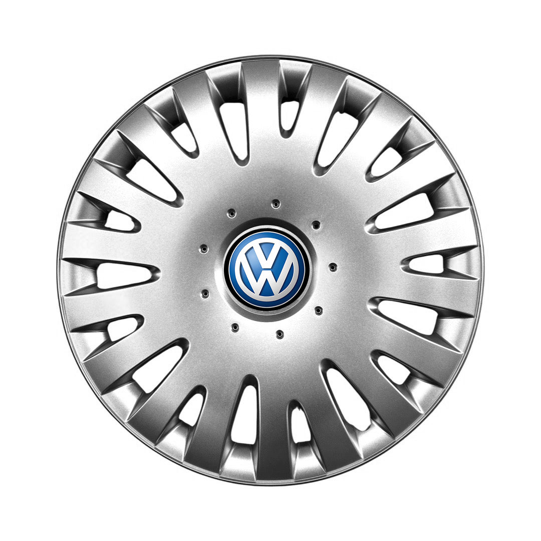 Set 4 capace roti 14 inchi (R14) compatibile gama Volkswagen model - 211, Sigla Albastra