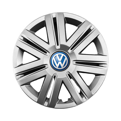 Set 4 capace roti potrivite jantelor de 14 inch compatibile Volkswagen, Model - 203, Sigla Albastra