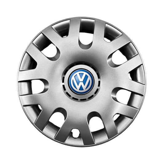 Set 4 capace roti potrivite jantelor de 14 inch compatibile Volkswagen, Model - 204, Sigla Albastra