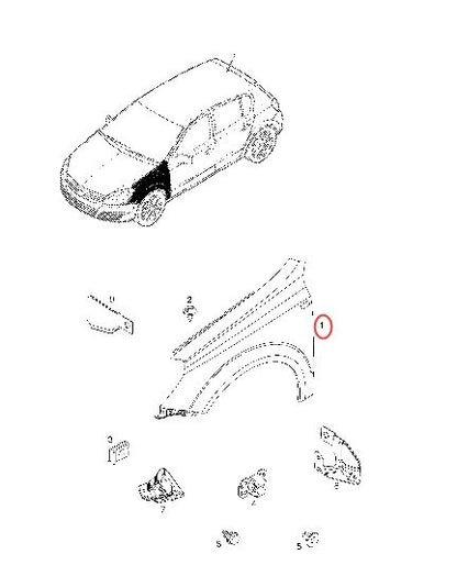 Aripa Fata Dreapta Am Opel Astra H 2004-2009