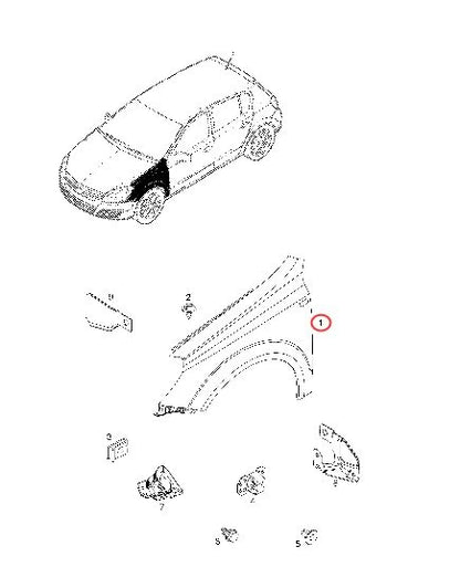Aripă față stângă pentru Opel Astra H 2004-2009
