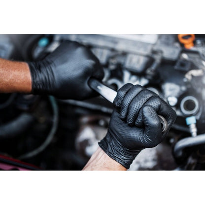 Mănuși de nitril Mercator GoGrip Black 50 buc, mărime L