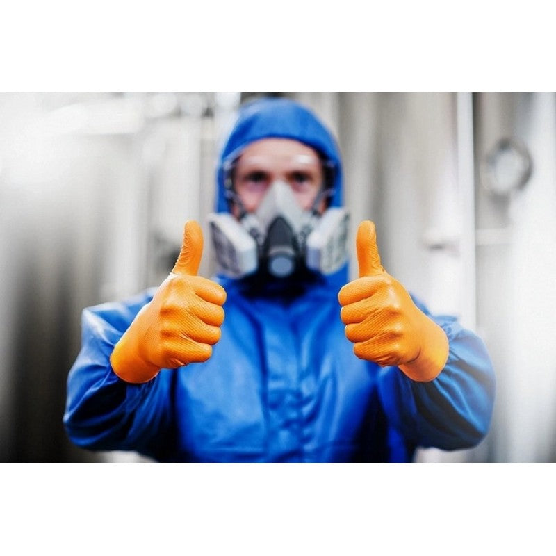 Mănuși de nitril Mercator GoGrip Orange 50 buc, mărime L