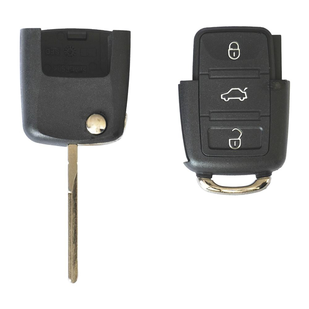 CARCASA CHEIE CONTACT PENTRU VOLKSWAGEN JETTA / PASSAT (B5-B6-B7) / POLO / SCIROCCO / TIGUAN, 3 BUTOANE, CU CHEIE
