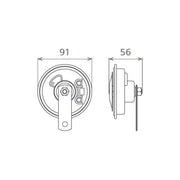 CLAXON ELECTROMAGNETIC 12V 5A TON INALT