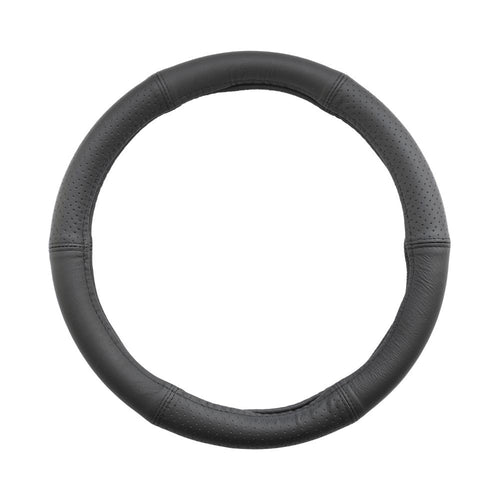 HUSA VOLAN PIELE NATURALA SEMI PERFORATA NEGRU 39-41 CM