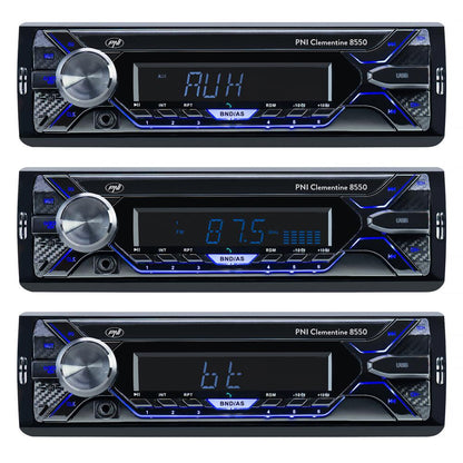 RADIO MP3 PLAYER AUTO PNI CLEMENTINE 8550BT, FATA DETASABILA, 4X45W, 12V, 1 DIN, CU SD, USB, AUX, RCA