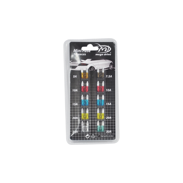 MINI BIZTOSÍTÉKOK LAPOS BIZTOSÍTÉKOK 10 DB BLISZTERES
