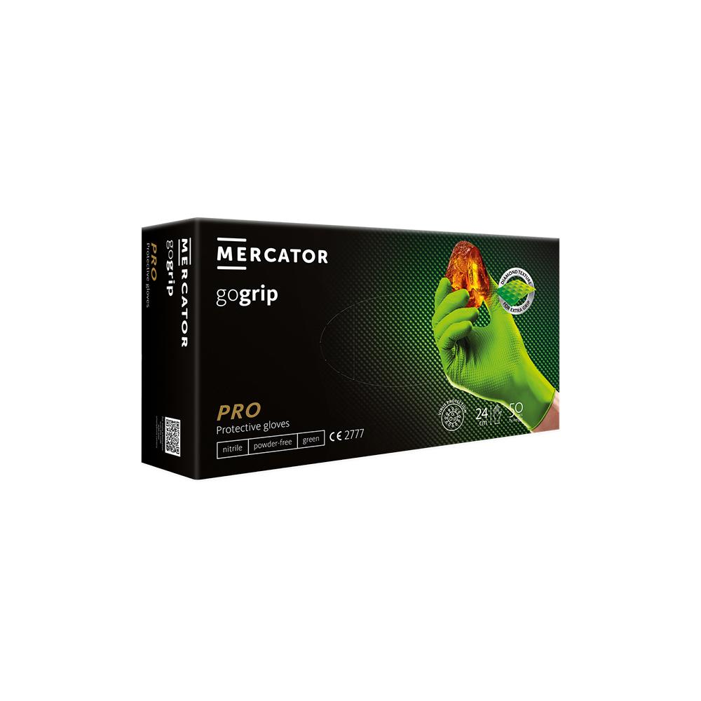 MANUSI DIN NITRIL CULOARE VERDE STRUCTURA DIAMANTATA XL SET 50BUC