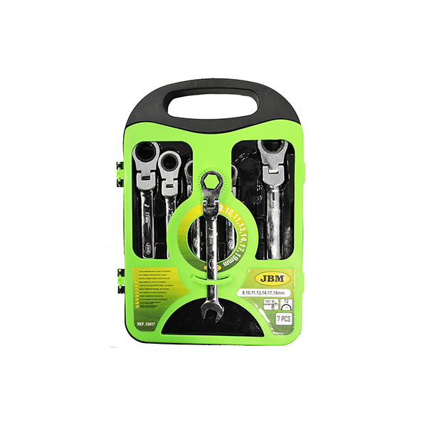 SET DE 7 CHEI COMBINATE CU CLICHET SI CAP ROTATIV JBM
