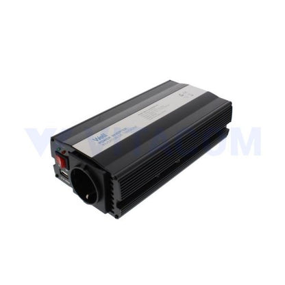 Invertor de tensiune 24V -> 220V, USB, 600W, Well