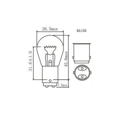 Bec halogen S25 12V 21W BA15D E4