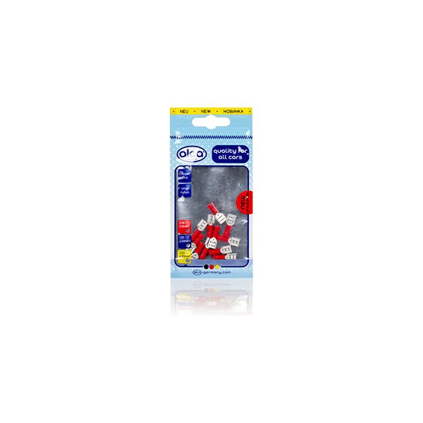 PAPUC ELECTRIC AUTO IZOLAT ROSU TIP TATA 6.3mm - SET 10
