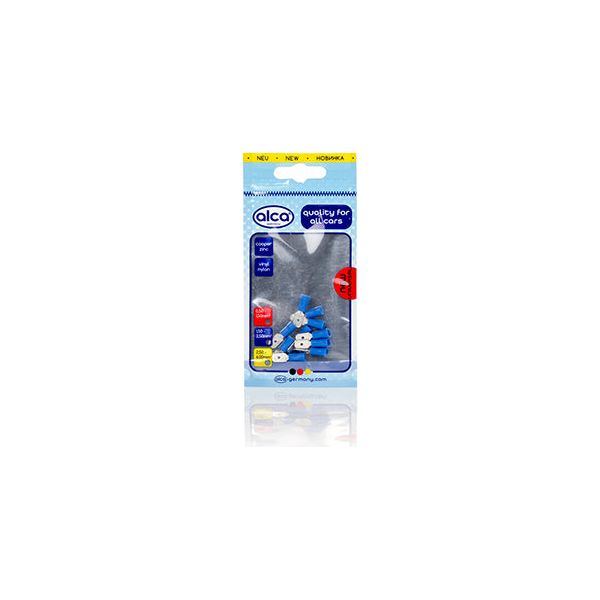 PAPUC ELECTRIC AUTO IZOLAT ALBASTRU TIP TATA 6.35mm - SET 10
