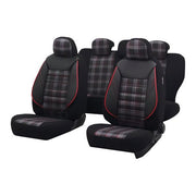 SET HUSE SCAUN SPORT NEGRU-ROSU
