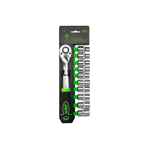 CLICHET CU 72 DINTI 1/2` CU SET TUBULARE HEXAGONALE JBM