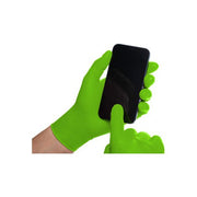 MANUSI DIN NITRIL CULOARE VERDE STRUCTURA DIAMANTATA L SET 50BUC