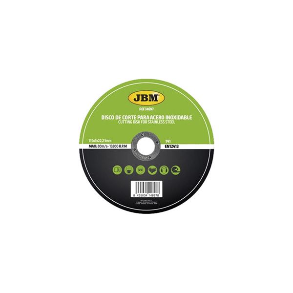 Rozsdamentes acél vágógép korong 115 x 1 mm T41 JBM