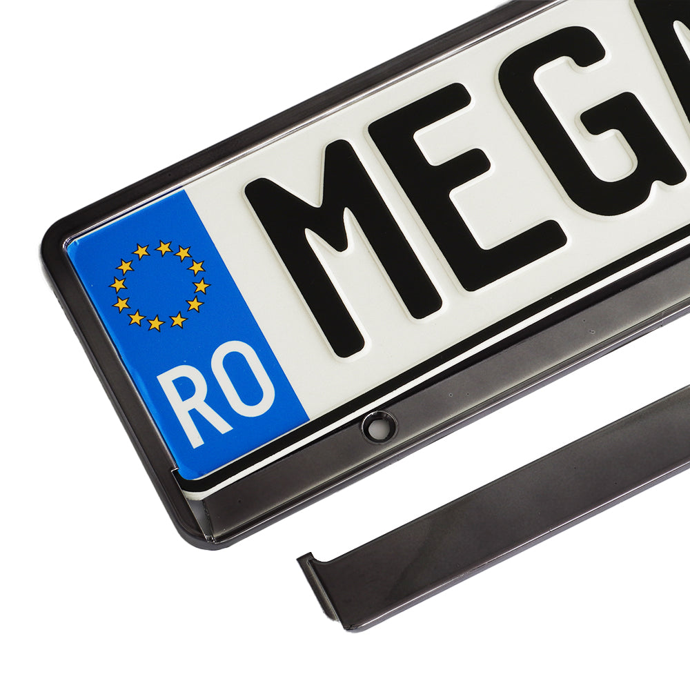 MEGA DRIVE GRAPHITE METALIZED LICENSE PLATE HOLDER 1 PIECE