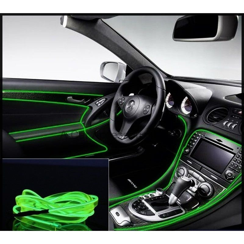 Fir cu neon 5 metri 12V verde deschis