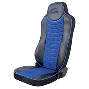 SET HUSE SCAUN TRUCK UMBRELLA PENTRU MERCEDES ACTROS EURO 5 1844 MP2 MP3 MP4 PIELE ECOLOGICA NEAGRA + VELVET ALBASTRU