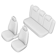 SET HUSE SCAUN UMBRELLA PENTRU AUDI A-4 (B8) 2007-2016 (BANCHETA FRACTIONATA) CU TETIERE FATA PARTIAL PLASTIC. TETIERE SPATE IN FORMA DE L