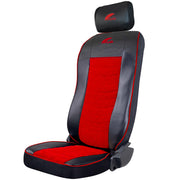 SET HUSE SCAUN TRUCK UMBRELLA PENTRU VOLVO 2000-2004 PIELE ECOLOGICA NEAGRA + VELVET ROSU