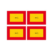 SET 4 PLACUTE REFLECTORIZANTE GALBEN/ROSU 282X196 MM ALUMINIU HICO