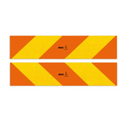 SET 2 PLACUTE REFLECTORIZANTE 565X132 MM GALBEN/ROSU FLUORESCENT ALUMINIU RF 70.01 HICO