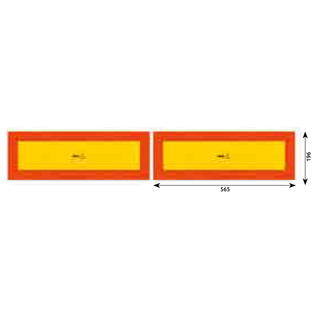 2 db-os fényvisszaverő matrica készlet 565x132 mm HICO