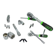 TRUSA DE TUBULARE HEXAGONALE CU 94 PIESE CU CLICHETI 1/2` SI 1/4` JBM