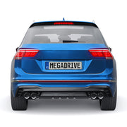 SUPORT NUMAR INMATRICULARE MEGA DRIVE FARA RAME SET 4 BUC (FATA + SPATE) TRANSPARENT