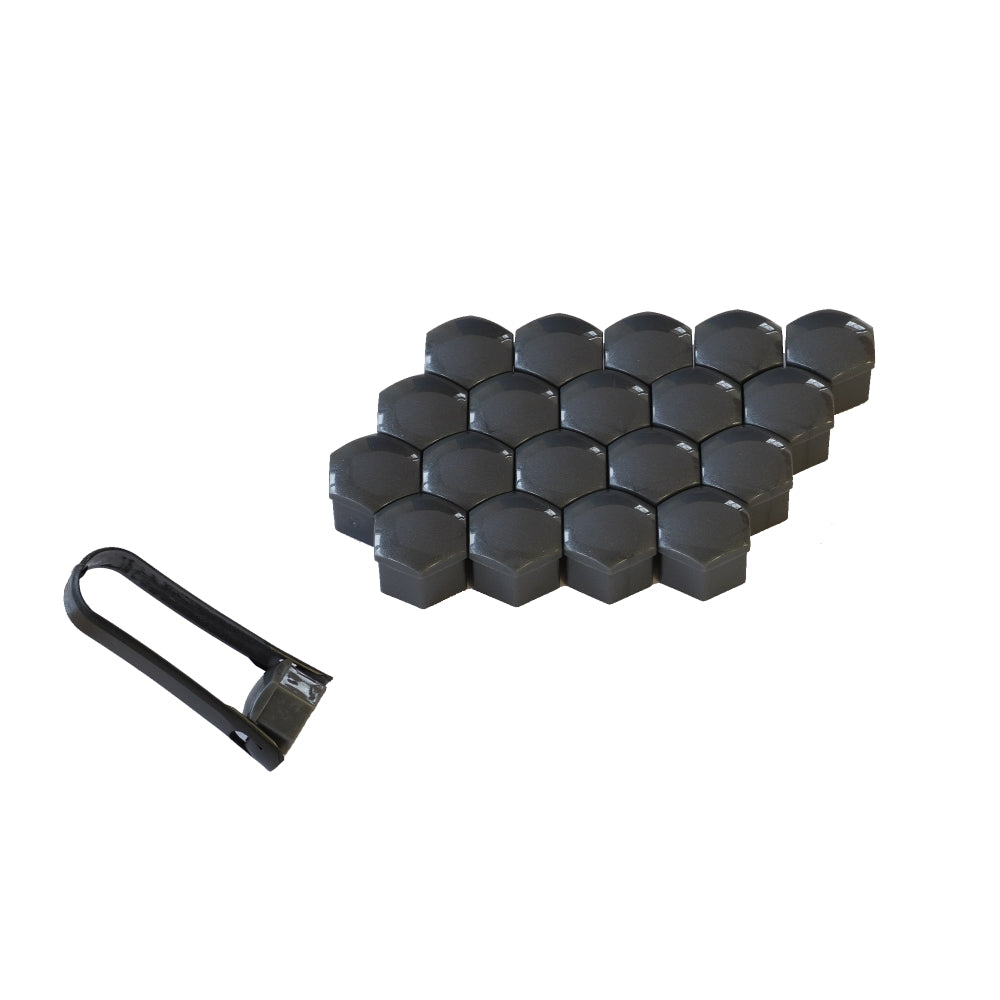 19 MM-ES SZÜRKE CSAPFEDELEK KÉSZLET 20 DB + FOGÓ