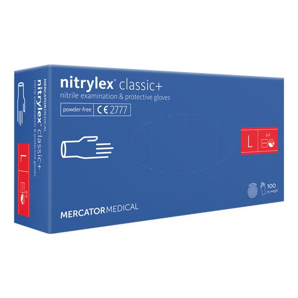 KÉK NITRIL VÉDŐKESZTYŰK CLASSIC L 100 DARABOS KÉSZLET NITRYLEX