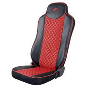 SET HUSE SCAUN TRUCK UMBRELLA PENTRU MERCEDES ACTROS EURO 5 1844 MP2 MP3 MP4 PIELE ECOLOGICA NEAGRA + ROSU