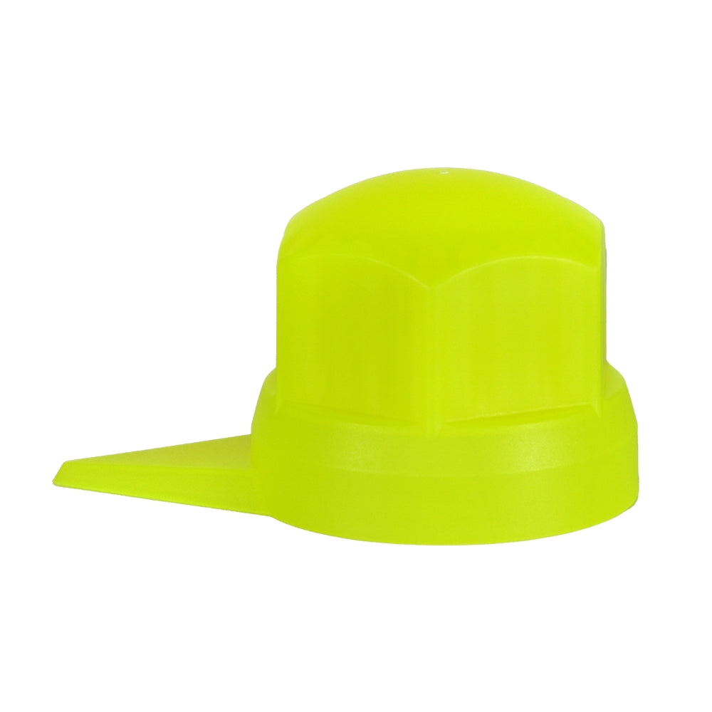 10 DARABOS MŰANYAG BORÍTÓ KÉSZLET KERÉKAGYHOZ IRÁNYJELZŐVEL 33 MM NEON SÁRGA 41 MM
