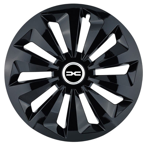 Set 4 capace roti pentru Dacia Nou, model Fox Black, R15
