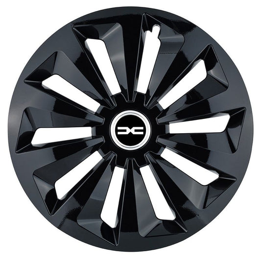 Set 4 capace roti pentru Dacia Nou, model Fox Black, R15