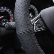 HUSA VOLAN PIELE NATURALA PERFORATA NEGRU 37-39 CM