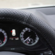 HUSA VOLAN PIELE NATURALA PERFORATA NEGRU 37-39 CM