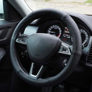 HUSA VOLAN PIELE NATURALA SEMI PERFORATA NEGRU 39-41 CM