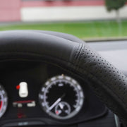 HUSA VOLAN PIELE NATURALA SEMI PERFORATA NEGRU 39-41 CM