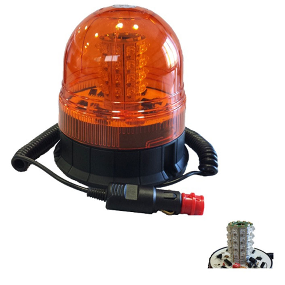 VILLOGÓ JELZŐLÁMPA 12-24V LED-DEL. MÁGNESES TALP JBM